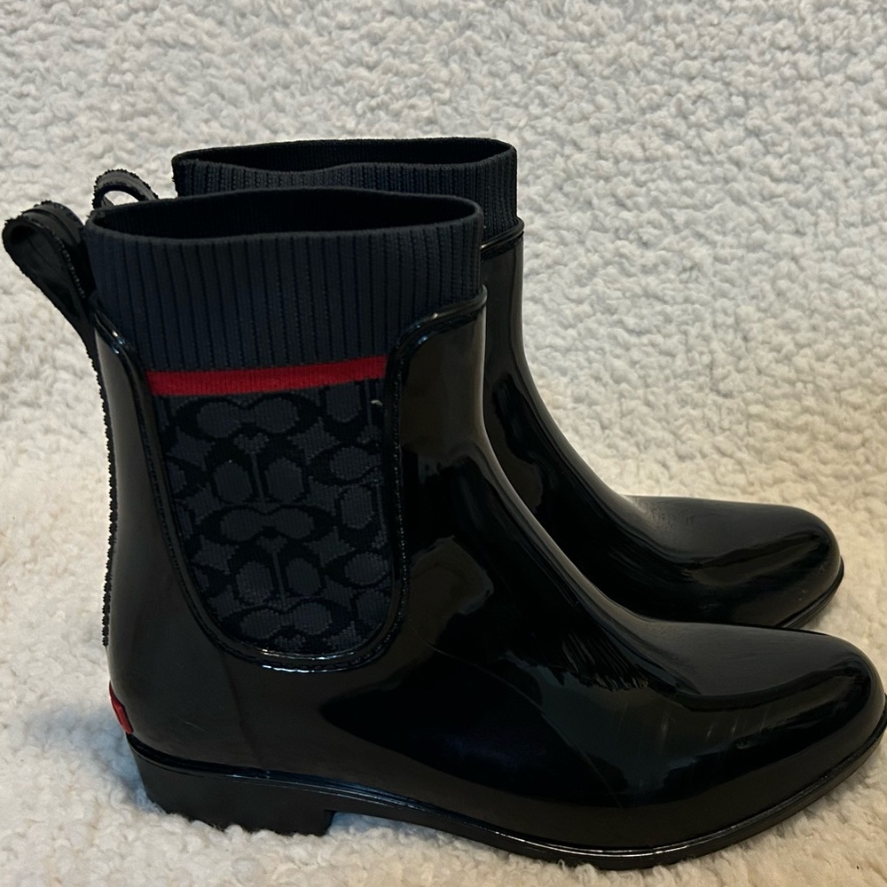 Coach rain boots, size 7